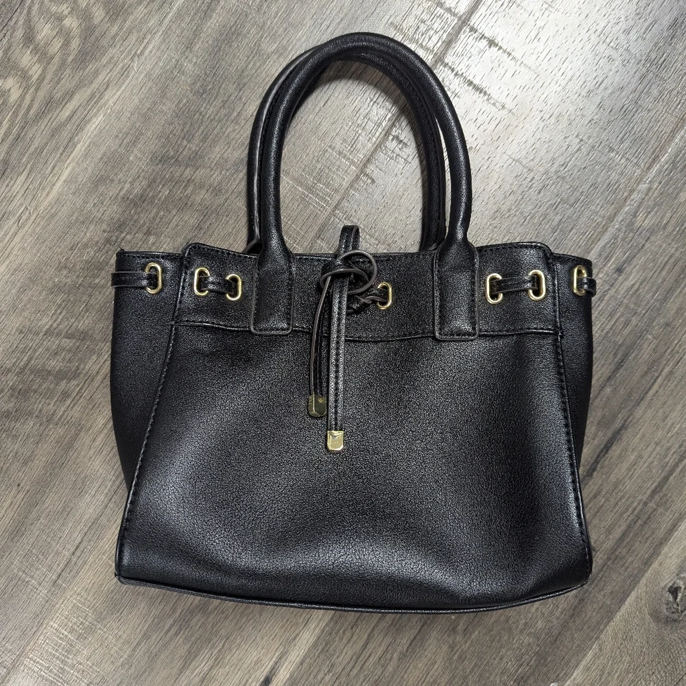 Liz Claiborne Black Elephant‎ Handbag With Knotted Bow Detail